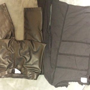 ZARA LEATHER PANTS WITH ZARA TOP